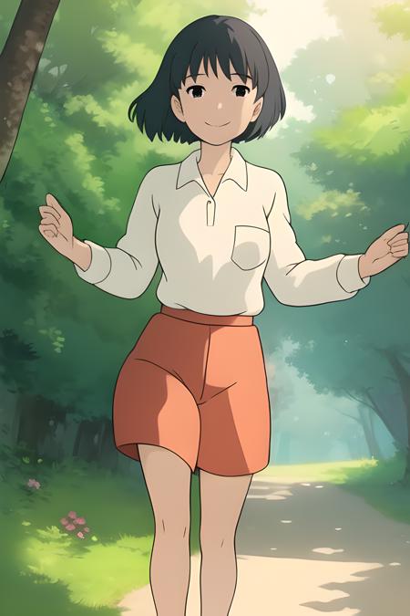 02663-2742375525-best quality masterpiece detailed _1girlshirt full body smile greeting forest__ miyazaki hayao -0000.png